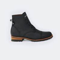 Bota de cuero negro Highwaystar H1271 C&A Boots Ecuador Vista Lateral