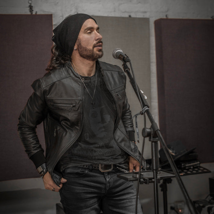 Z01 Nitro Burn Jacket – Chaqueta de cuero negra para hombre | C&A Boots Ecuador