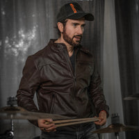 Z02 Shadowline Jacket – Chaqueta de cuero Cafe para hombre | C&A Boots Ecuador